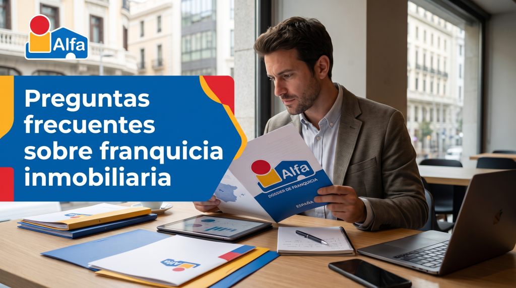 Emprendedor revisando documentación antes de invertir en una franquicia inmobiliaria en España
